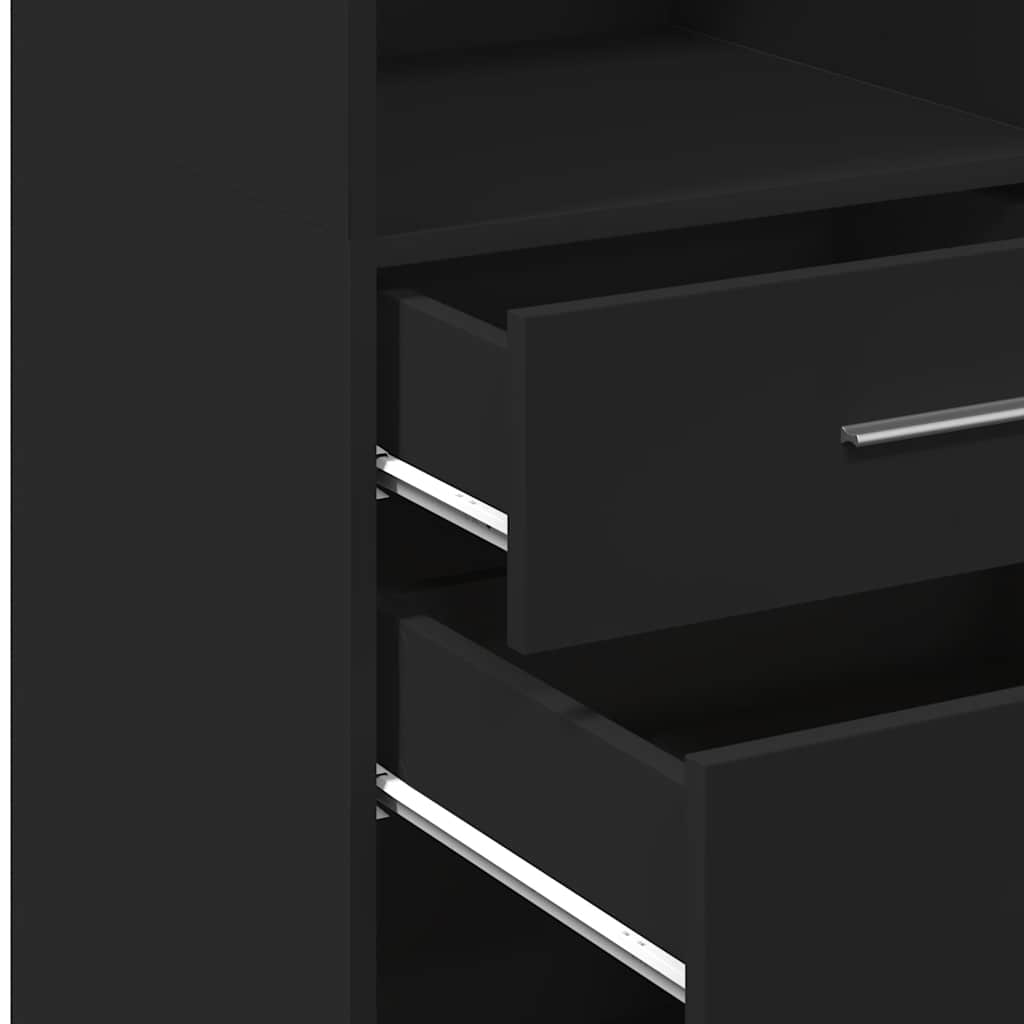 Highboard Schwarz 40x42,5x124 cm Holzwerkstoff